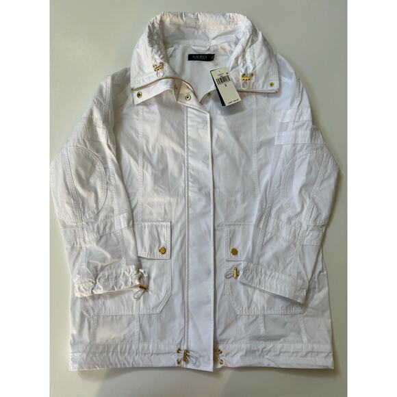 Lauren Ralph Lauren Women White Full Zip Windbreaker Jacket Size S NWT $295 - Picture 6 of 12
